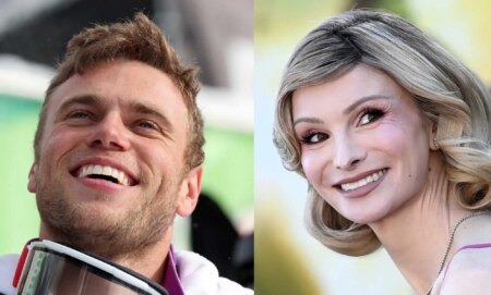 Gus Kenworthy and Dylan Mulvaney smile.