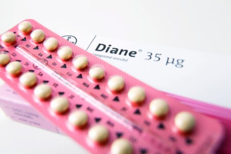 Packet of contraceptive pills