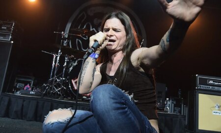 Keith Caputo during a gig.