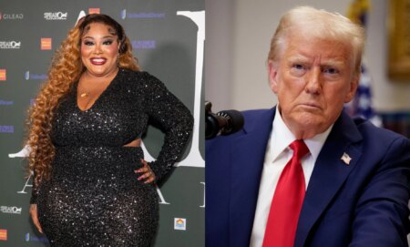 Ts Madison (left) and Donald Trump (right)