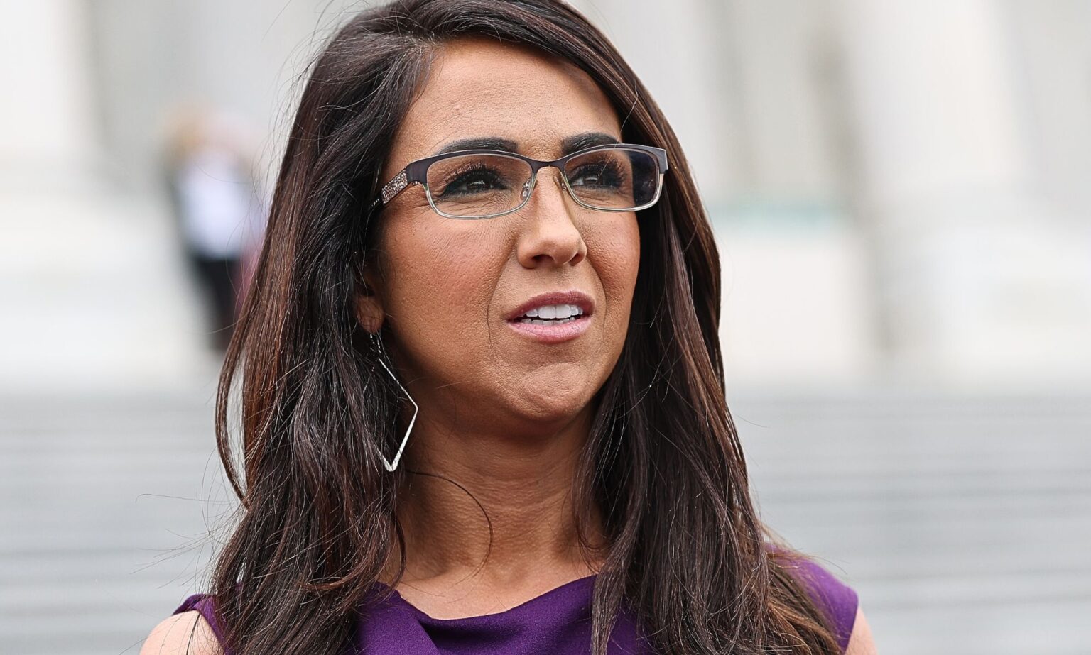 Lauren Boebert, pictured on the White House steps.