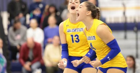 Joueurs de volleyball de l'État de San Jose