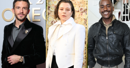 Jonathan Bailey, Emma D'Arcy et Ncuti Gatwa (de gauche à droite).