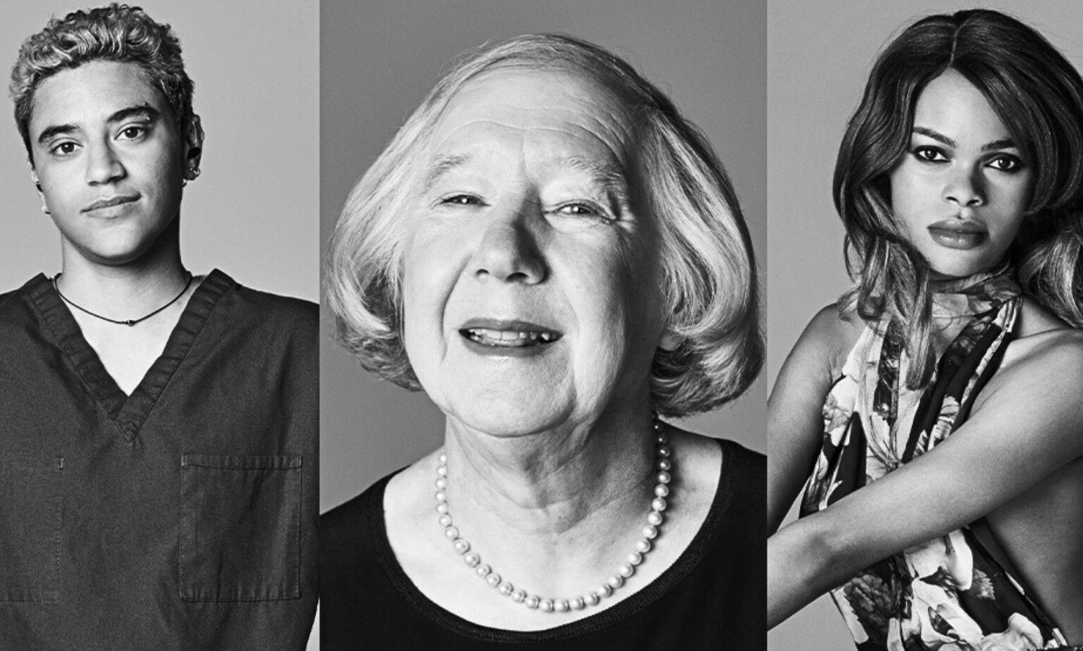 Three portraits from the Trans Is Human campaign.