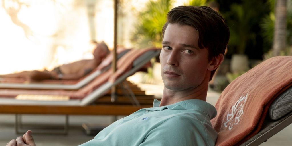 Patrick Schwarzenegger dans un calme de la saison 3 de White Lotus 3