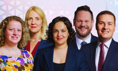 (L-R) Olivia Blake, Antonia Bance, Nadia Whittome, Simon Lightwood, and Wes Streeting edited into a picture.