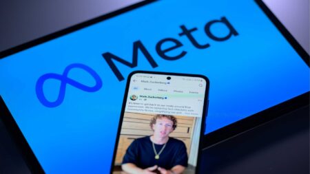 An image showing a screen with Meta