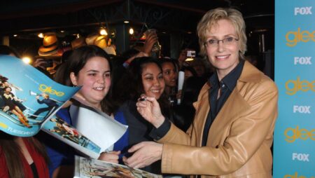 Jane Lynch arrives at the