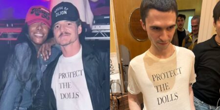 Le dernier t-shirt «Protect the Dolls» de la star de Pedro Pascal augmente des dizaines de milliers pour la charité trans pour la charité trans