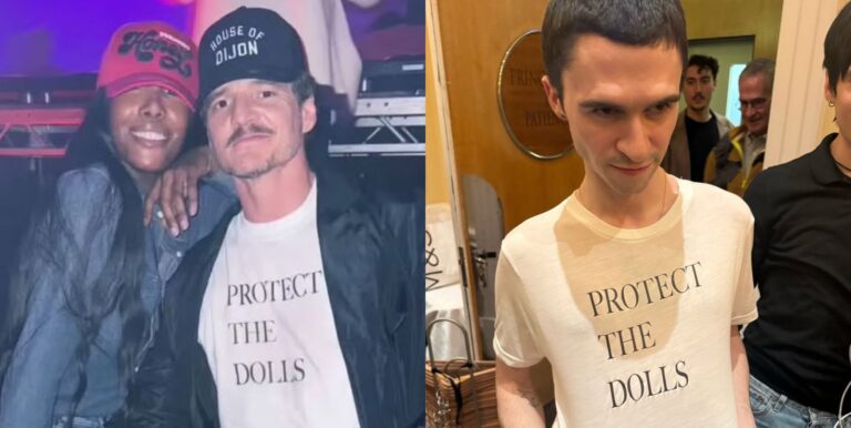 Le dernier t-shirt «Protect the Dolls» de la star de Pedro Pascal augmente des dizaines de milliers pour la charité trans pour la charité trans