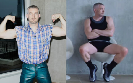 Le look's Russell Tovey montre ses énormes biceps dans un nouveau tournage torride