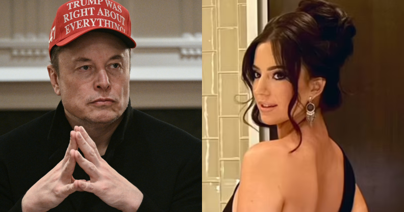 Photo divisée d'Elon Musk et Ashley St. Clair