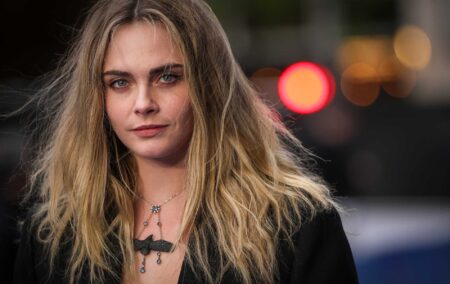 Cara Delevingne attends the "Ocean With David Attenborough" World Premiere at The Royal Festival Hall on May 06, 2025 in London, England.