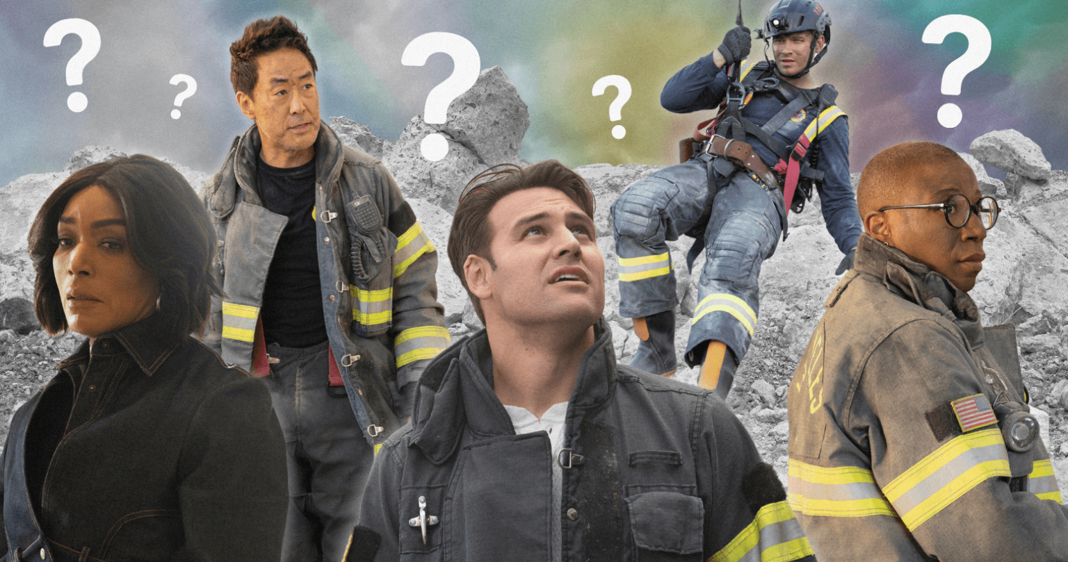 A collage of 9-1-1 characters from