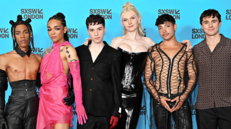 LONDON, ENGLAND - JUNE 02: (L-R) Laquarn Lewis, Alex Thomas-Smith, Ellis Howard, Hannah Jones, Adam Ali and Calam Lynch attend the