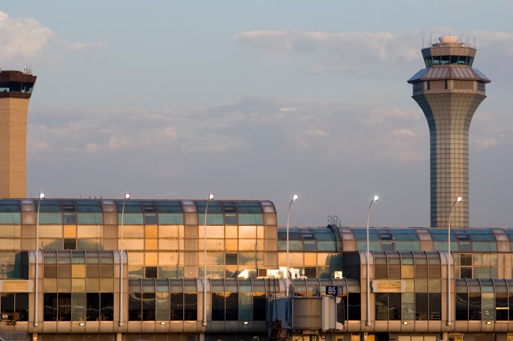 Le terminal de la construction de l'aéroport O'Hare de Chicago dans l'Illinois.