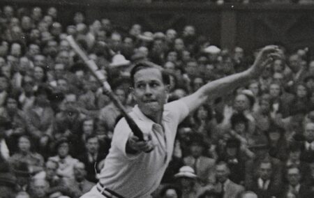 The German tennis player Gottfried von Cramm in Wimbledon.