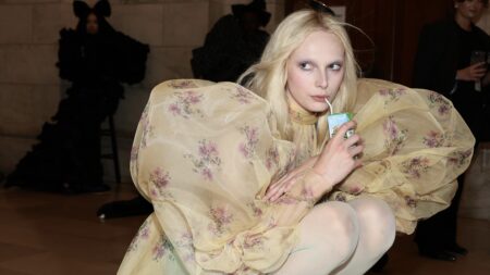 Alex Consani seen backstage during the Marc Jacobs 2026 Runway Show