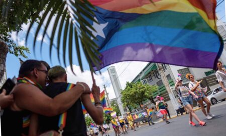A Puerto Rico Pride flag.