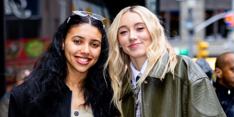 Azzi Fudd and Paige Bueckers are seen at 'Good Morning America' on April 16, 2025 in New York City