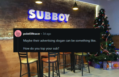 An image of Subboy cafe in Russia with overlaid text