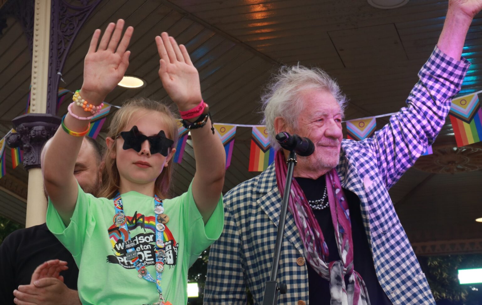 Jacob Franklin and Sir Ian McKellen