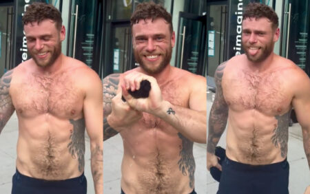 `` Zaddy '' Gus Kenworthy grésille dans la vidéo post-entraînement en sueur