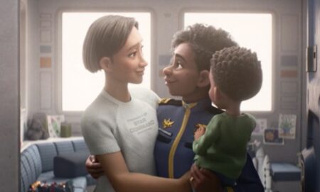 Alisha Hawthorne with her family in Lightyear.