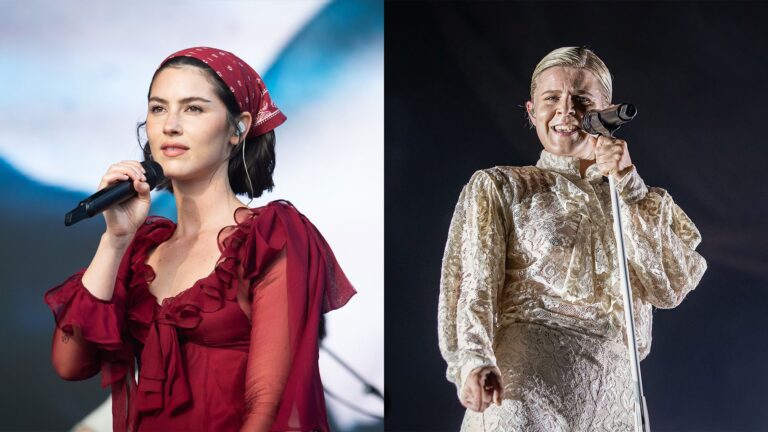 Gracie Abrams fait ressortir Robyn pour surprise `` Dancing on My Own '' à Lollapalooza