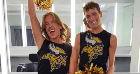 Minnesota Vikings Cheerleaders Blaize Shiek and Louie Conn.