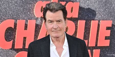 Charlie Sheen at the premiere of aka Charlie Sheen