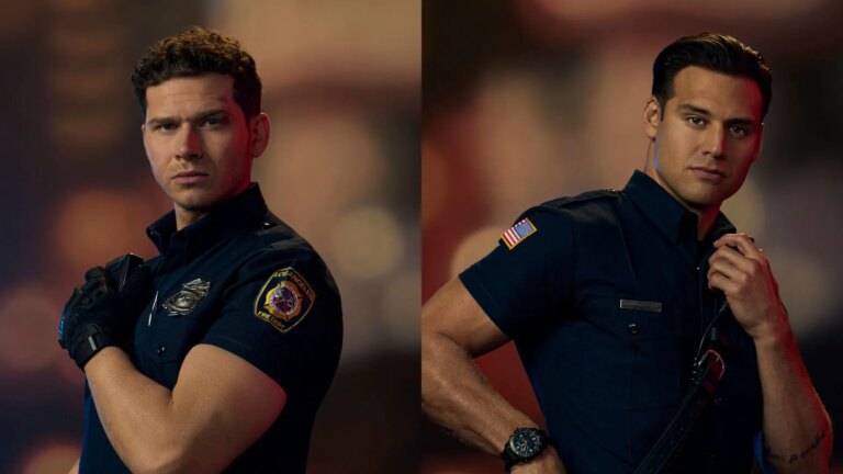 Oliver Stark as Buck and Ryan Guzman as Eddie -
