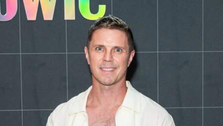 LONDON, ENGLAND - SEPTEMBER 10: Jake Shears attends the opening night for the new David Bowie Centre at V&A East Storehouse on September 10, 2025 in London, England. (Photo by Joseph Okpako/Getty Images)
