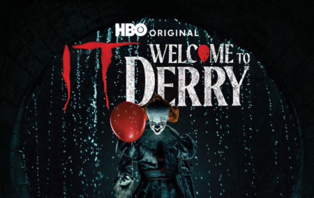 It: Welcome to Derry poster with Pennywise holding a red balloon
