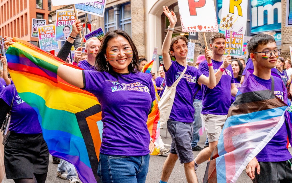La Manchester Pride a célébré son 40e anniversaire en 2025. (Shirlaine Forrest/WireImage/Getty)