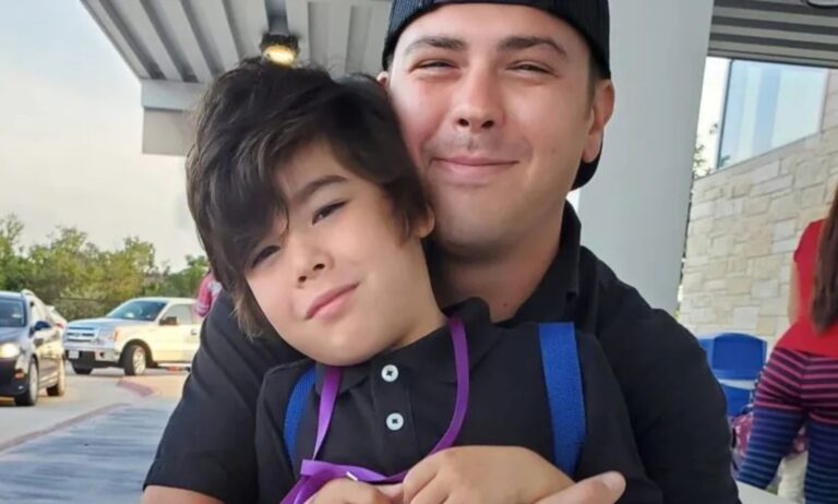 Jarod Adkison, pictured with his son.