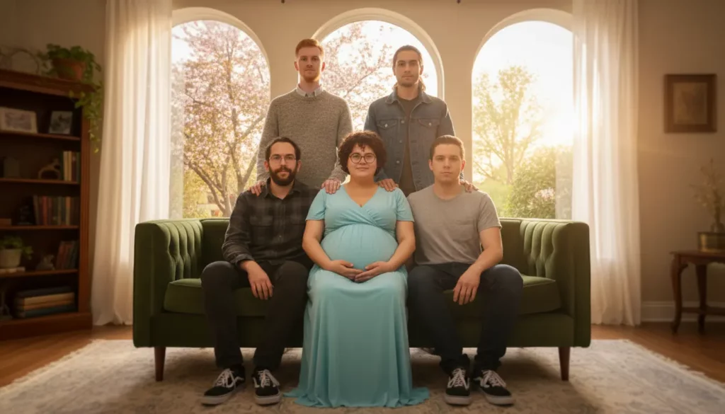 “On va élever notre bébé à cinq” : à 20 ans, elle vit une grossesse hors normes avec ses 4 compagnons