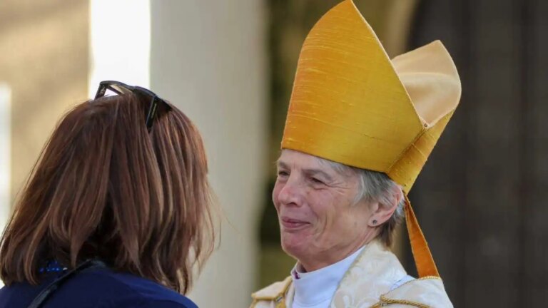 The Most Revd Cherry Vann, at her enthronement, at St Woolos Cathedral on 8 November, 2025.