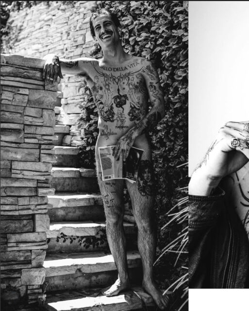 Damiano David étourdit lors d'une séance photo torride de Damon Baker, montrant ses tatouages, ses courbes et son énergie de rock star tandis que sa carrière solo s'élève.