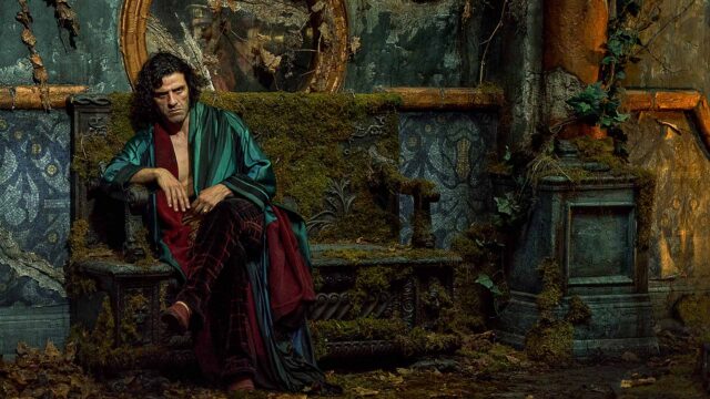 FRANKENSTEIN. Oscar Isaac dans le rôle de Victor Frankenstein dans Frankenstein. Cr. Ken Woroner/Netflix © 2025.