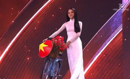 La candidate Trans Miss Univers explique la raison émouvante pour laquelle elle portait une tenue traditionnelle vietnamienne sur scène