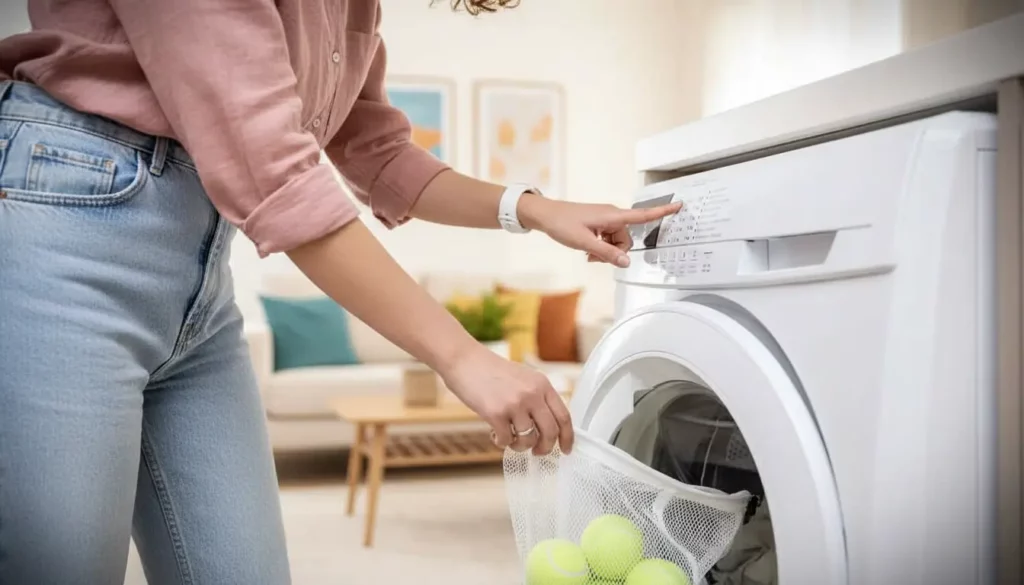 Cette astuce méconnue transforme le lavage : découvrez comment des balles de tennis rendent votre linge plus doux et plus propre