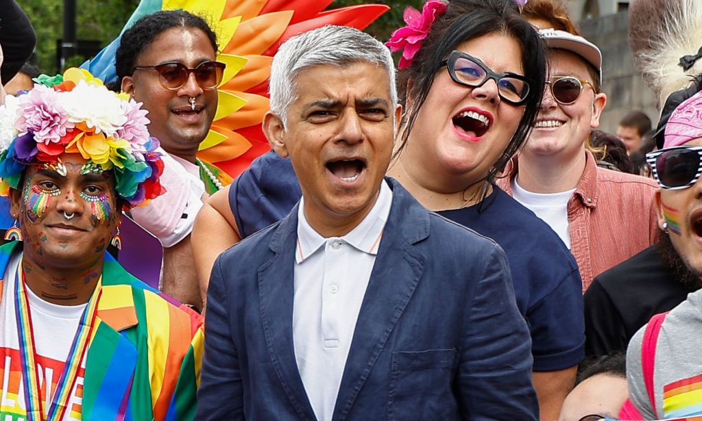 Sadiq Khan lors d'un événement Pride à Londres.
