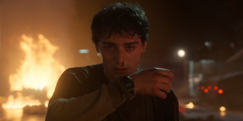 CHOSES ÉTRANGERS : SAISON 5. Noah Schnapp dans le rôle de Will Byers dans Choses étranges : Saison 5. Cr. AVEC L'AUTORISATION DE NETFLIX © 2025