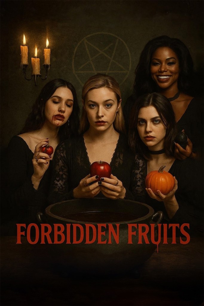 Forbidden Fruits toujours avec quatre femmes devant un pentagramme