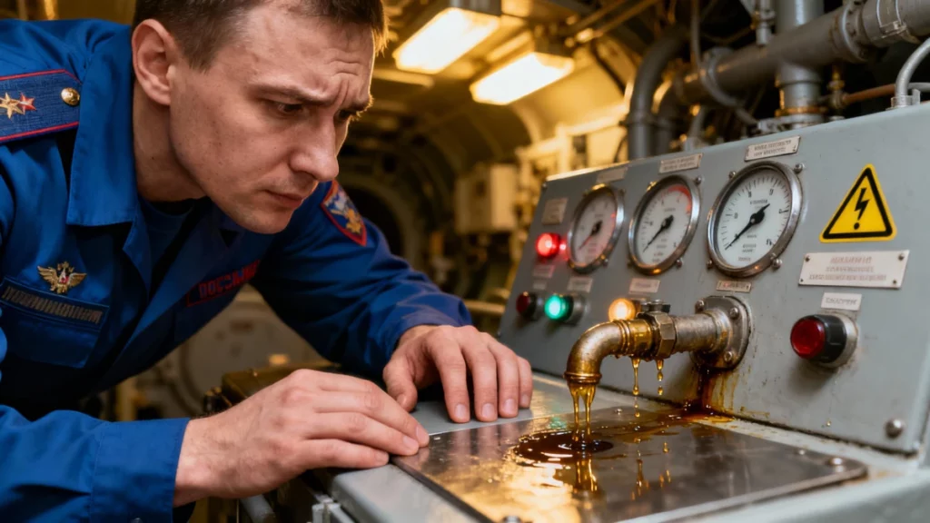 Panne critique à bord d’un sous-marin russe : l’équipage en danger face à une fuite de carburant jugée explosive dans l’Atlantique