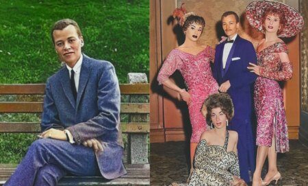 Side by side photos of trans people throughout history that have been colourised by activist Eli Erlick