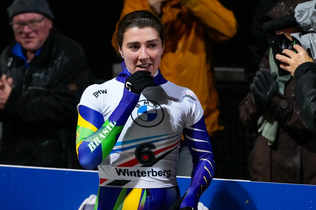 Nicole Silveira, du Brésil, participe au skeleton féminin