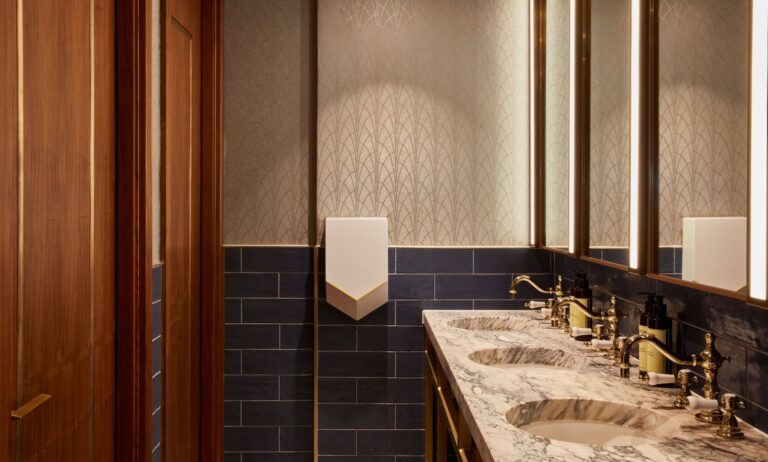 Le projet de loi interdisant les toilettes trans du New Hampshire inclut une menace de peine de prison An empty bathroom.