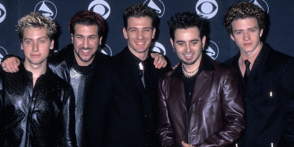 NSYNC (LR) Lance Bass, Joey Fatone, JC Chasez, Chris Kirkpatrick et Justin Timberlake